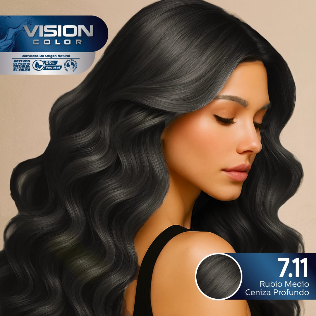 7.11 Rubio Medio Ceniza Profundo 60 ml
